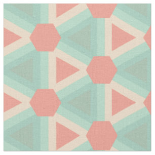 Geometriska trianglar i saftig färgpalett tyg