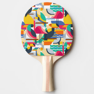 Geometriska tropiska fåglar pingisracket