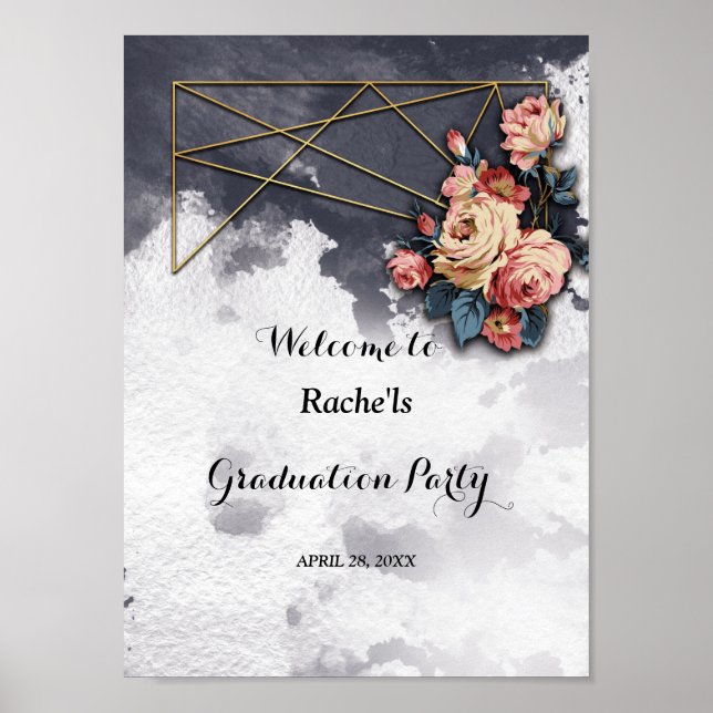 GEOMETRISKA VATTENKOLOR Studenten Poster (Framsidan)