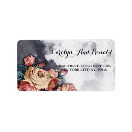 GEOMETRISKA VATTERKOLOR ADRESSETIKETT