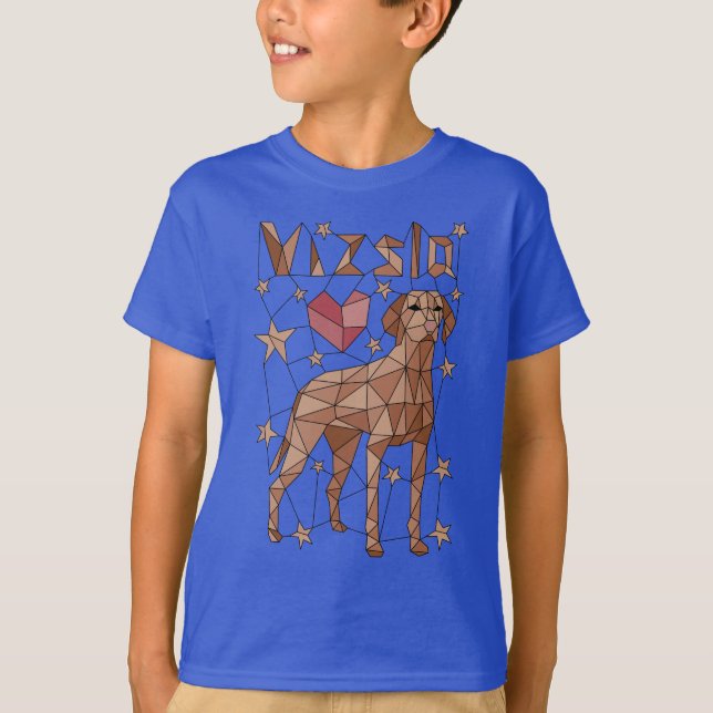Geometriska Vizsla Tee Shirt (Framsida)