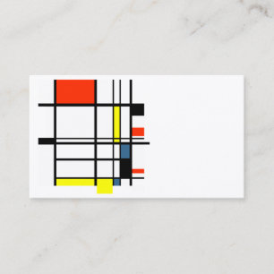 Geometriskt a la Mondrian-affärskort Visitkort