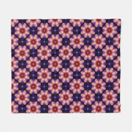 Geometriskt Abstrakt Blommönster Fleecefilt