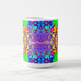Geometriskt Abstrakt Boho Former Mönster Kaffemugg