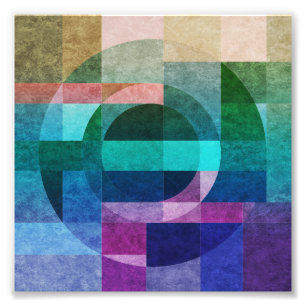 Geometriskt abstrakt färgrikt cirklar texturerat fototryck