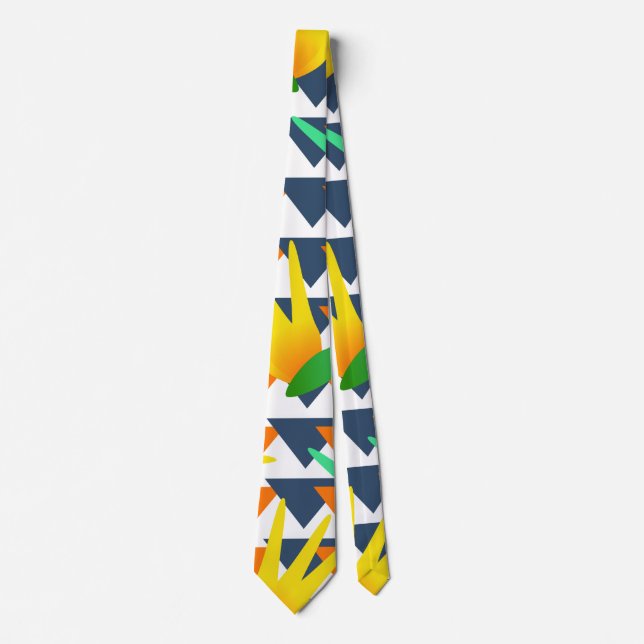 Geometriskt afrikanskt paradis blom- slips (Framsida)