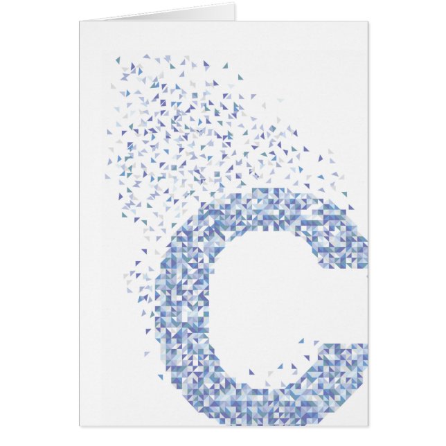 Geometriskt alfabet - C Hälsningskort (Framsidan)