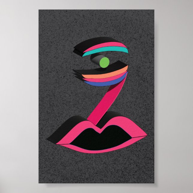 Geometriskt Ansikte - TMD Original Design Poster (Framsidan)