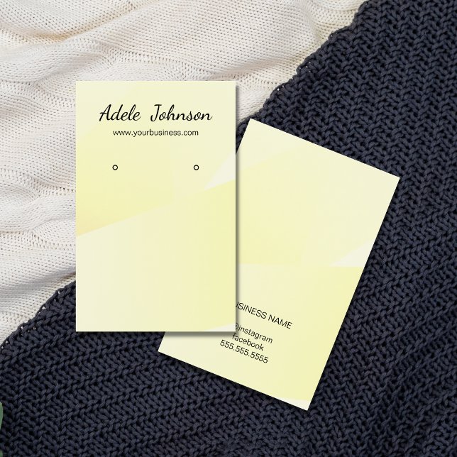 Geometriskt avläsningskort för elegant Light Gult Visitkort (Skapare uppladdad)