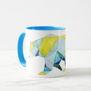 Geometriskt björndjur mugg