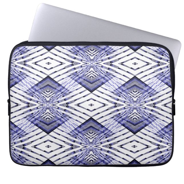 Geometriskt Blå...... Laptop Fodral (Framsidan)
