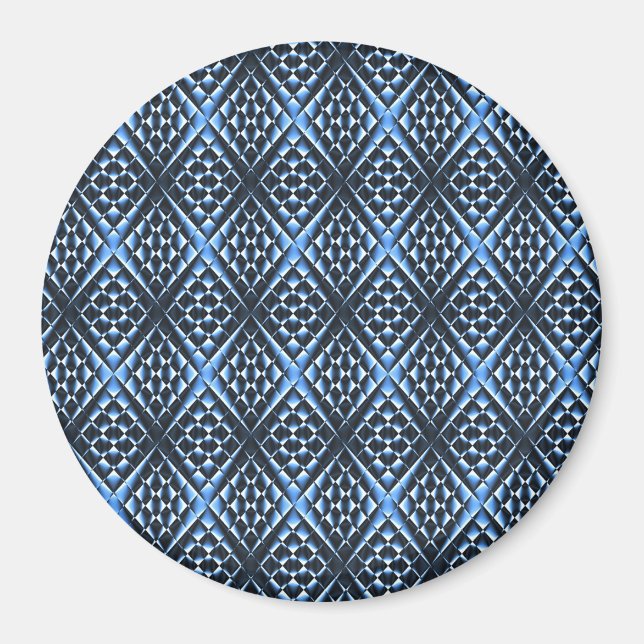 Geometriskt blå.. magnet (Framsidan)