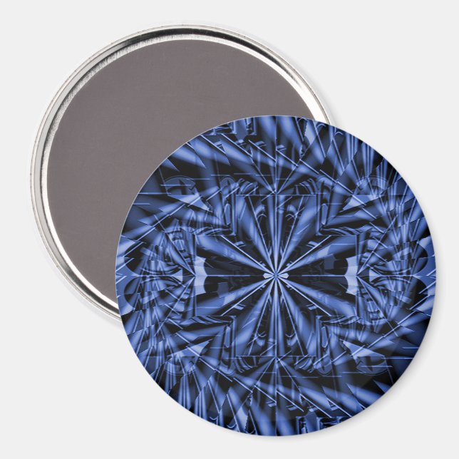 Geometriskt blå..... magnet (Front/Back)