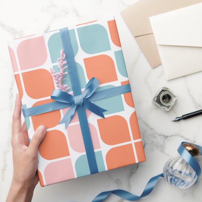 Geometriskt bladsmönster presentpapper (Gifting)