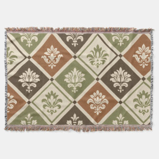 Geometriskt blommönster filt