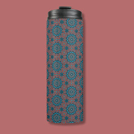 Geometriskt Blommönster för antikt mosaik