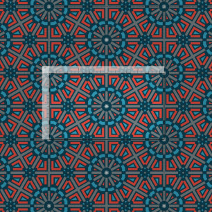 Geometriskt Blommönster för antikt mosaik Tyg
