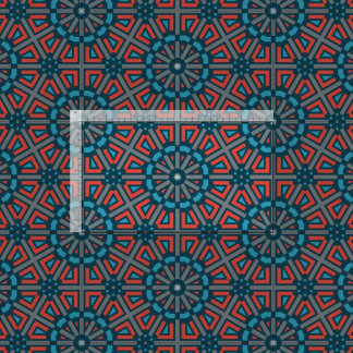 Geometriskt Blommönster för antikt mosaik Tyg