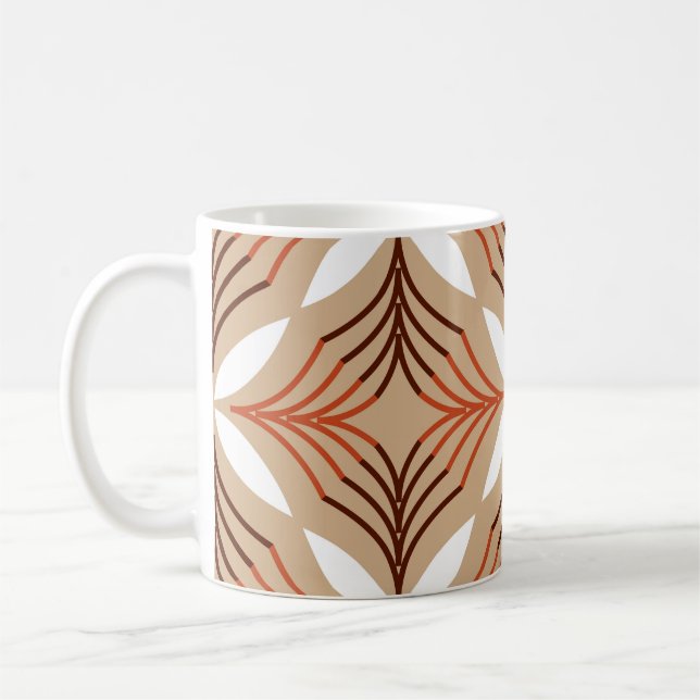 Geometriskt blommönster: vintagens konstnärliga ut kaffemugg (Vänster)