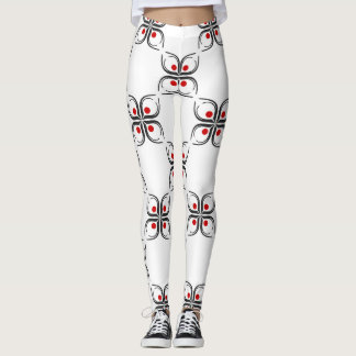 Geometriskt blomster Mönster Leggings
