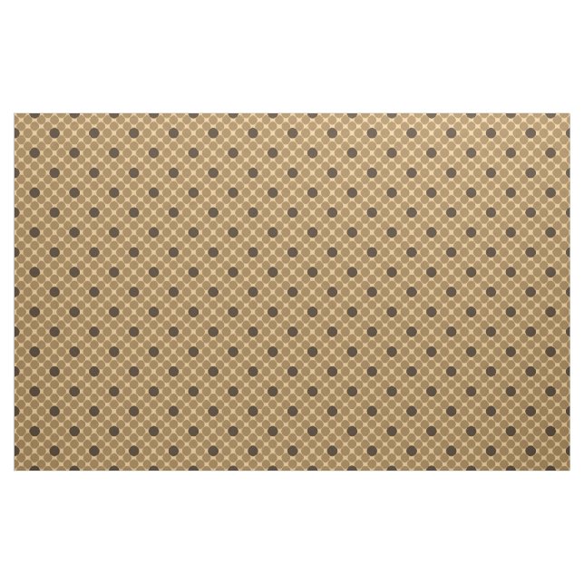 Geometriskt brunt mönster med cirklar tyg (Fat Quarter)