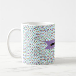 Geometriskt Chevron Sicksack Mosaik Sömlöst Mönste Kaffemugg