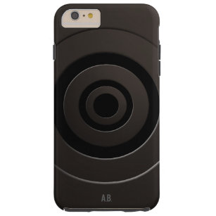 Geometriskt cirklar modern svart med någon tough iPhone 6 plus fodral