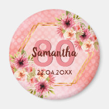 Geometriskt datum för födelsedagens party rosa gul