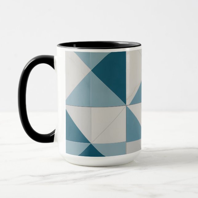 Geometriskt designad mugg (Vänster)