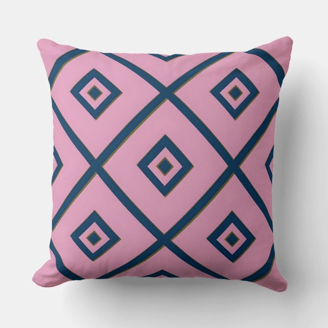 Geometriskt diamantgallerimönster kudde (Framsida)