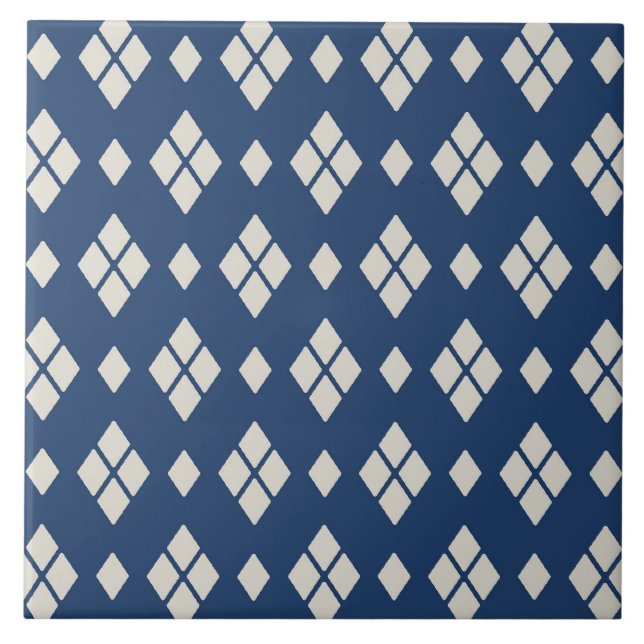 Geometriskt diamantmönster kakelplatta (Framsidan)