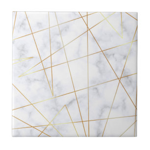 geometriskt elegantt guld för faux för kakelplatta