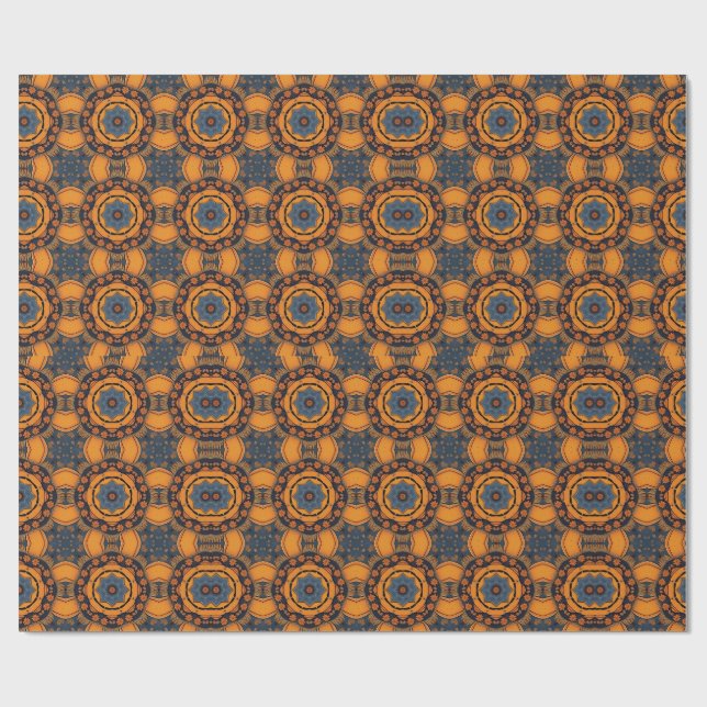 Geometriskt fall, Whimsical Autumn, Höst, Fall Presentpapper (Platt)