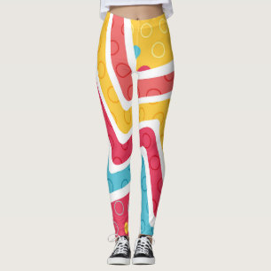 Geometriskt Figurer 4 Leggings