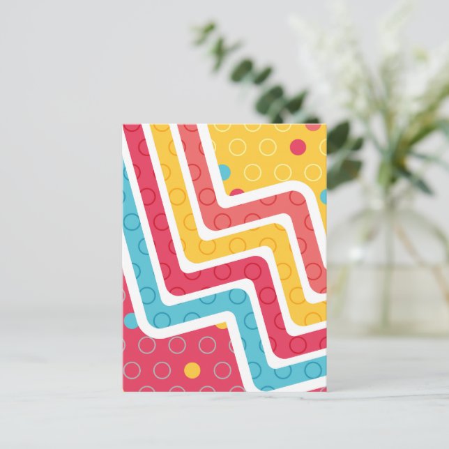 Geometriskt Figurer 4 Vykort (Stående Fram)