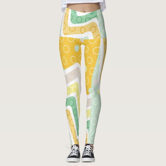 Geometriskt Figurer 7 Leggings (Framsida)