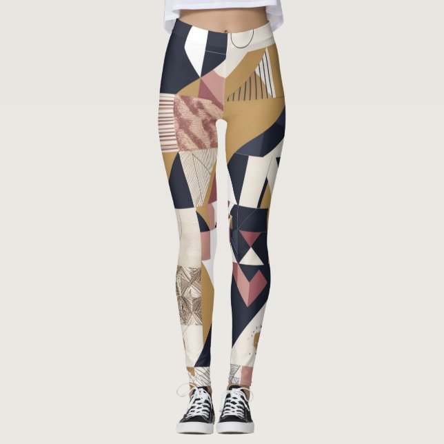 Geometriskt flöde: Modern legance Leggings design (Framsida)