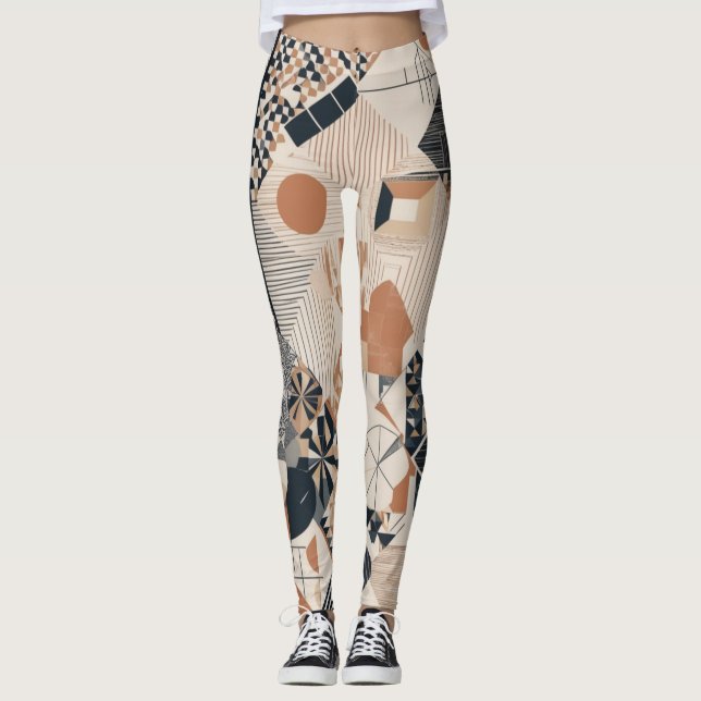 Geometriskt flöde: Modern legance Leggings design (Framsida)