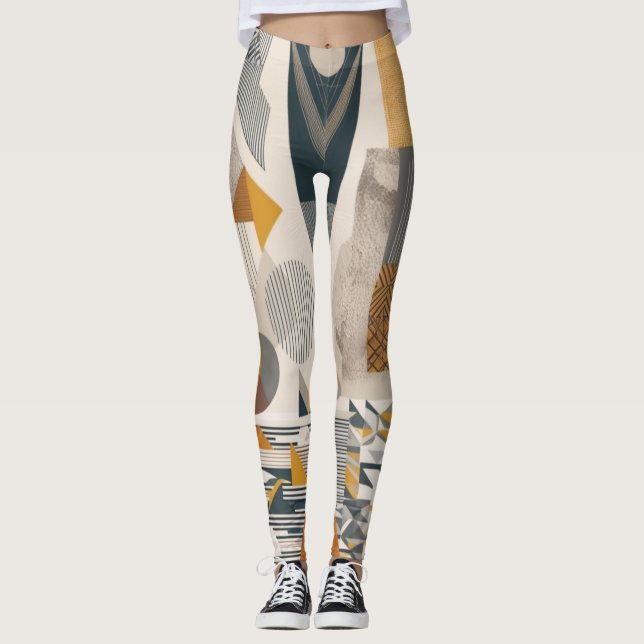 Geometriskt flöde: Modern legance Leggings design (Framsida)