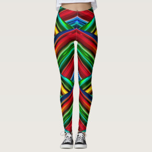 Geometriskt fluorescerande leggings