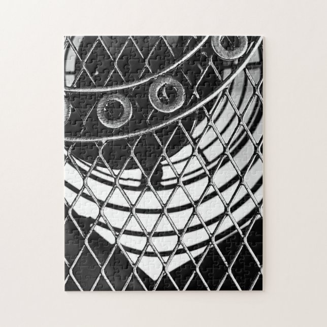 Geometriskt foto för svart och vit Abstrakt Pussel (Vertikal)