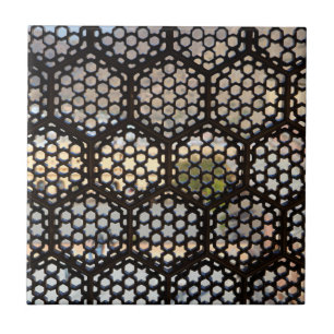Geometriskt gallerfönster, Indien Kakelplatta