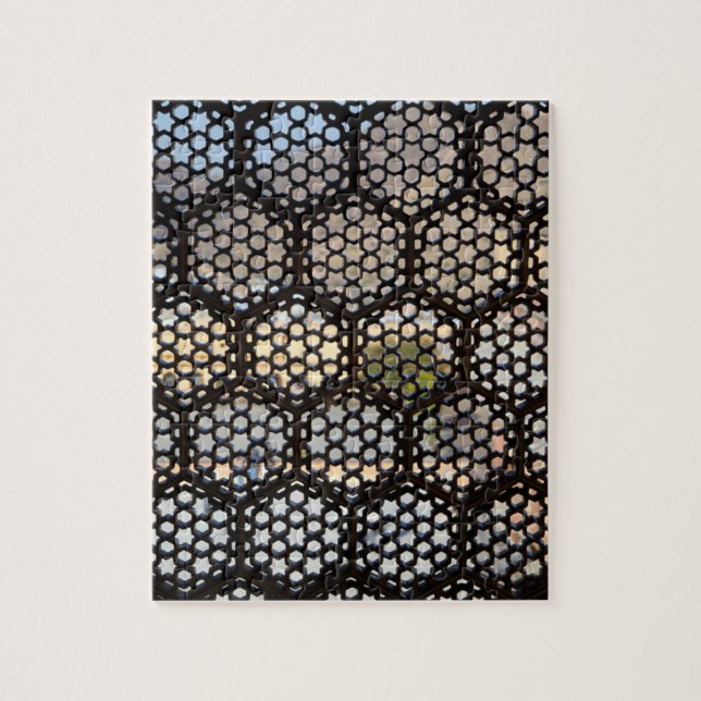 Geometriskt gallerfönster, Indien Pussel (Vertikal)