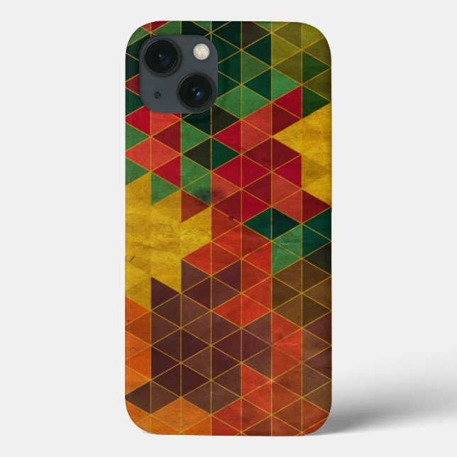 Geometriskt Grunge Triangelmönster (Baksida)