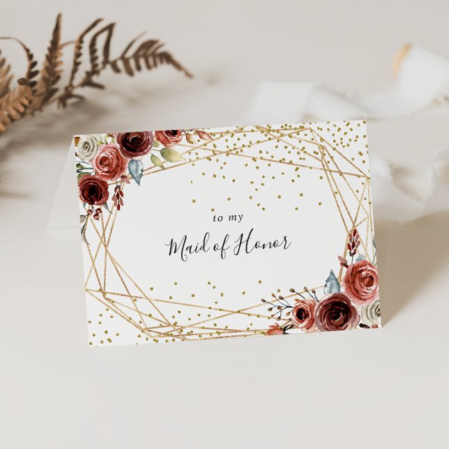 Geometriskt Guld-Brudens sida-Tack Tack Kort (Skapare uppladdad)