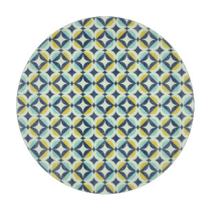 Geometriskt Guld och blått Mönster