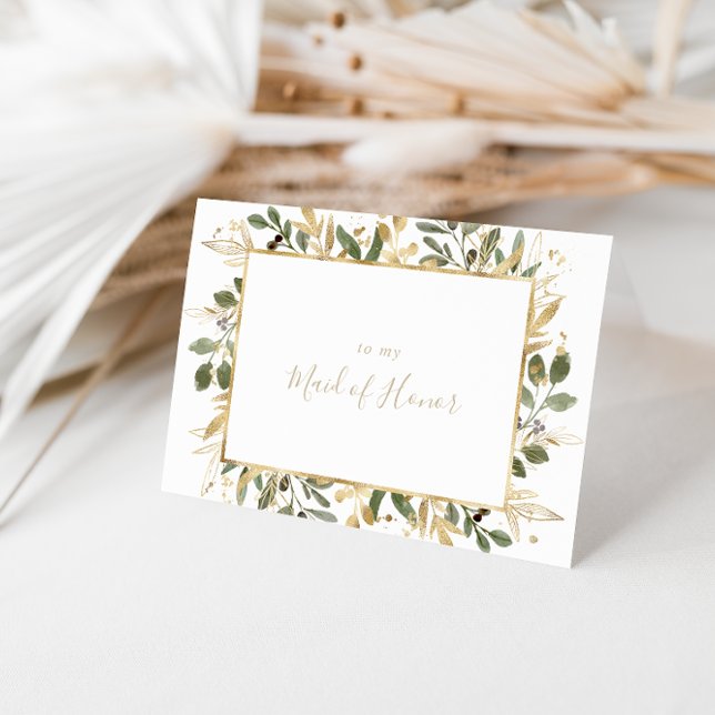 Geometriskt guldgrönt bröllopsfirande tackkort (Skapare uppladdad)