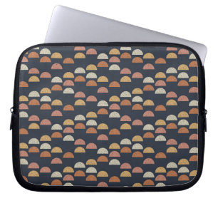 Geometriskt halvt cirklar mönster laptop fodral