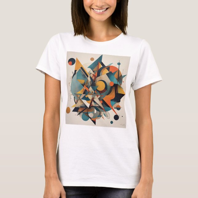 "Geometriskt harmoni: Dance of Shapes and Färg T Shirt (Framsida)