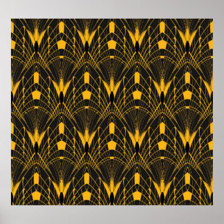 Geometriskt harmoni: Digital prydnadsdesign Poster